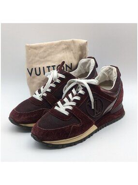 Louis Vuitton Run Away Line Suede Mesh Bordeaux Sneakers